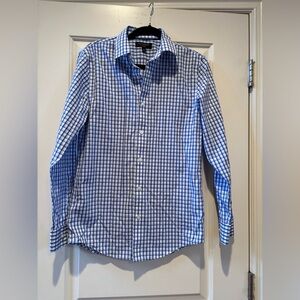 Banana Republic Blue and White Plaid Shirt